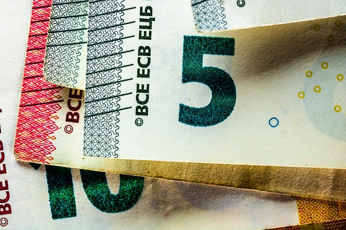 Un billet de banque abîmé