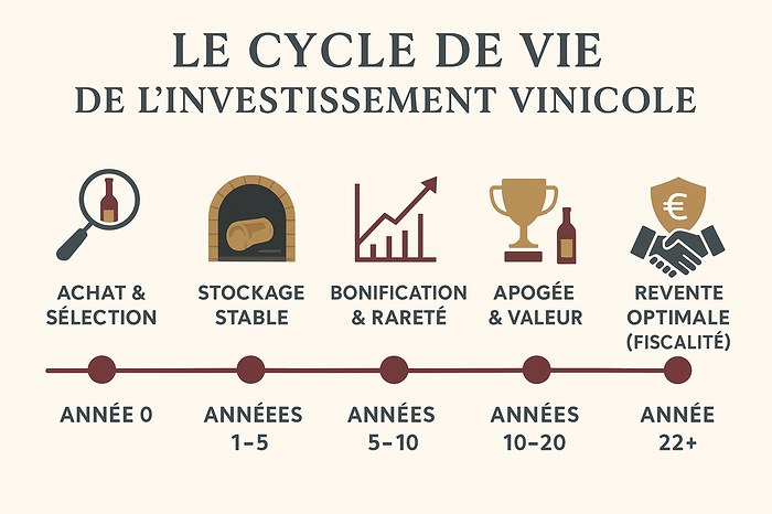 Une infographie concernant l'investissement dans le vin