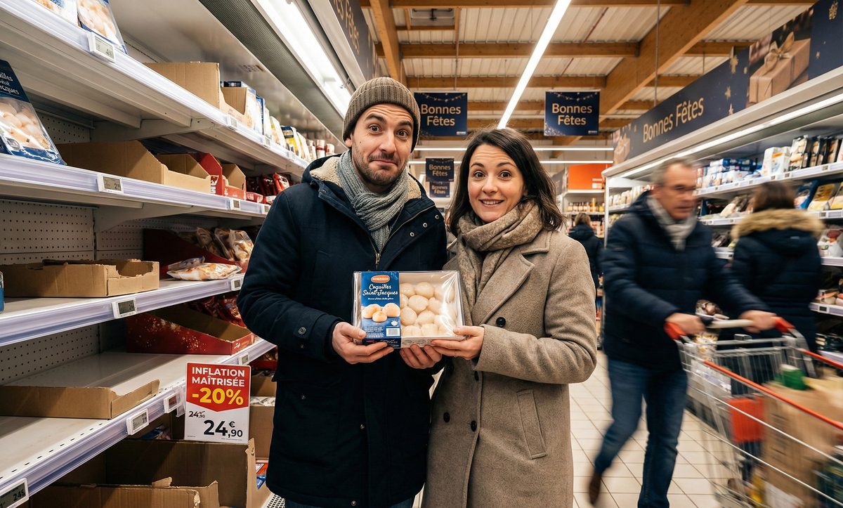 Des consommateurs dans un supermarché