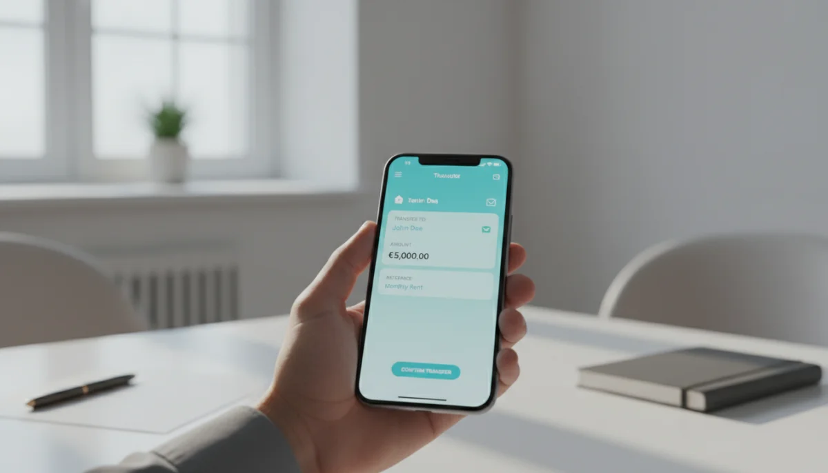 Main tenant smartphone avec interface Caisse d'Épargne pour augmenter plafond virement