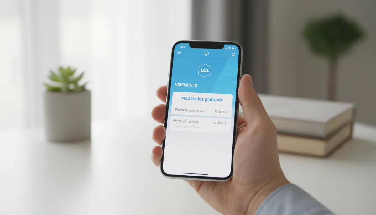 Main tenant smartphone LCL : gestion facile des plafonds de virement bancaire
