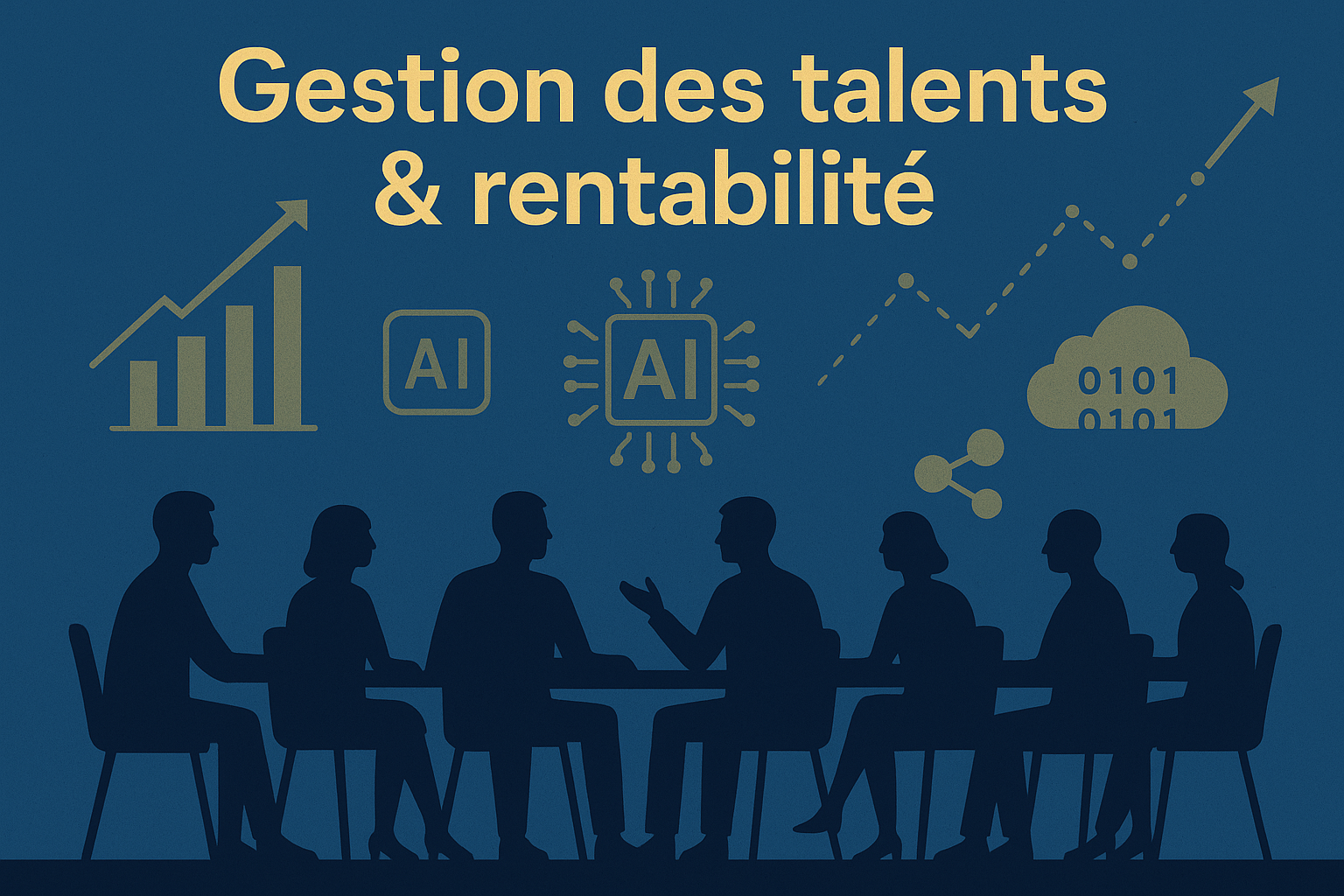 Illustration de gestion des talents et rentabilité en entreprise