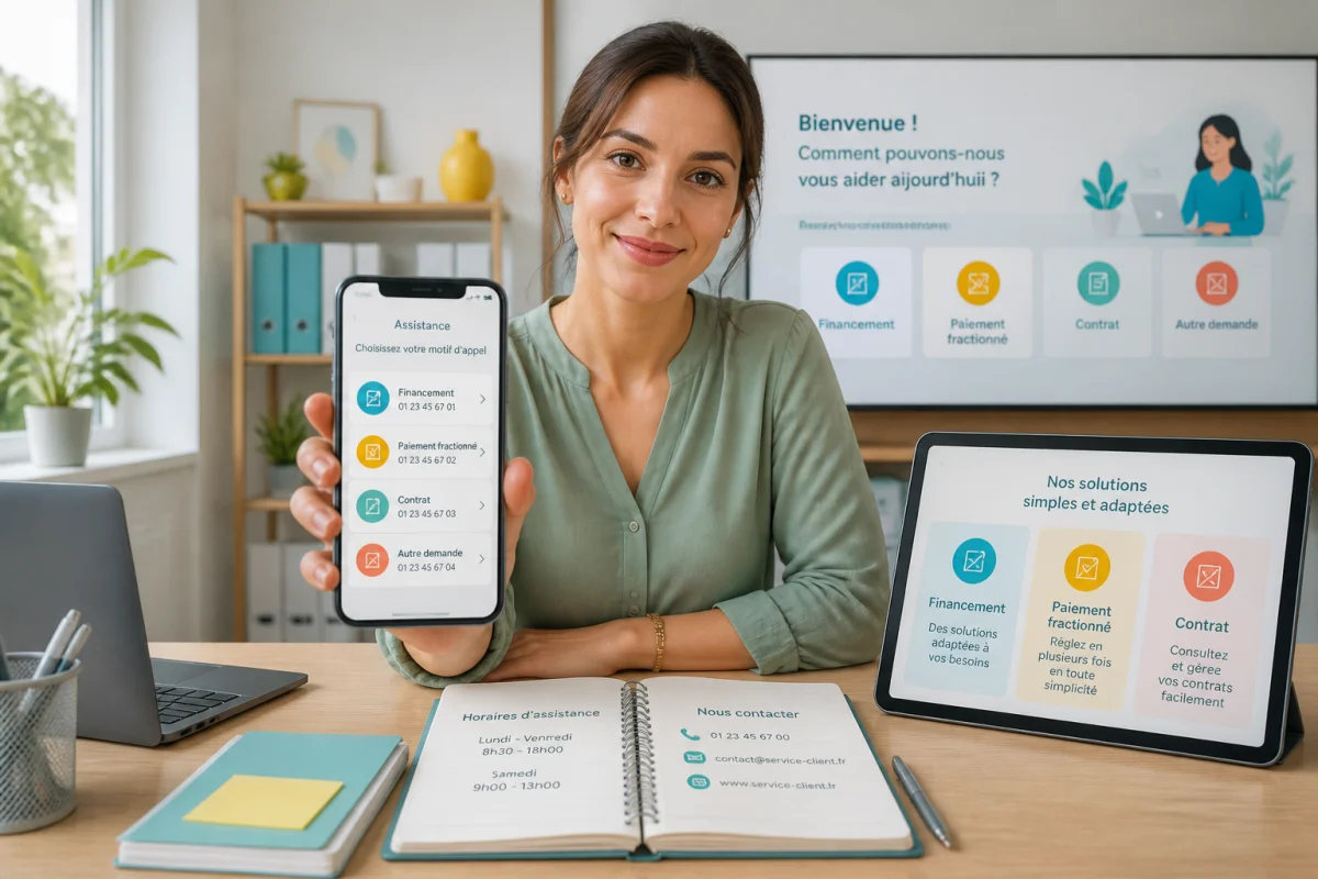 Conseillère financière consultant des numéros d’assistance Oney téléphone gratuit sur smartphone et tablette.